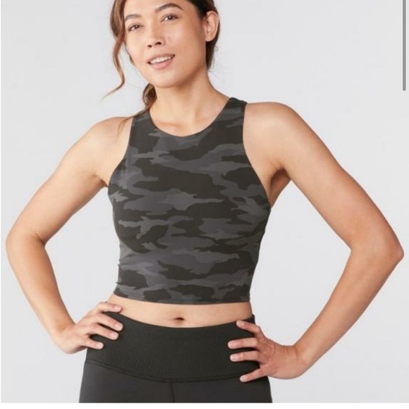 Athleta conscious crop camo print women’s small A-C cup - Picture 1 of 4